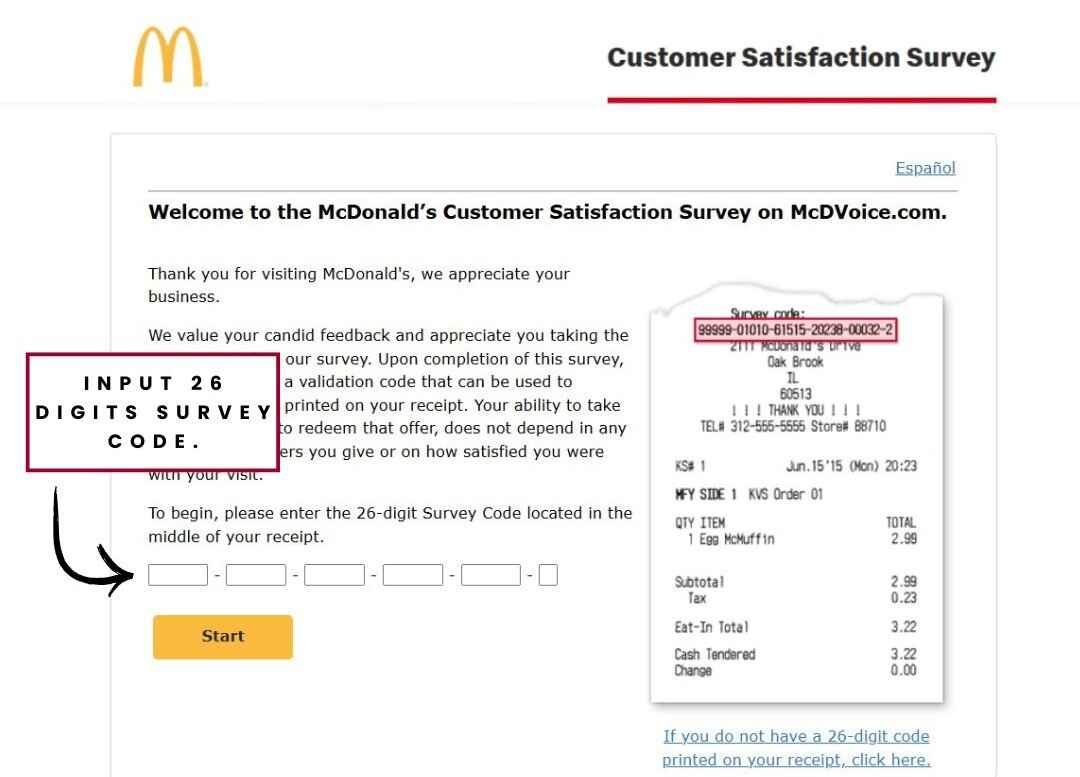 Mcdvoice Customer Survey